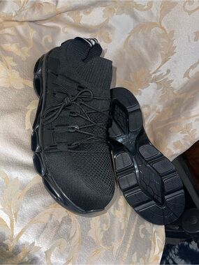 Steel Toe Safety Shoes; DYKHMILY Mens Size 12.5W Black
